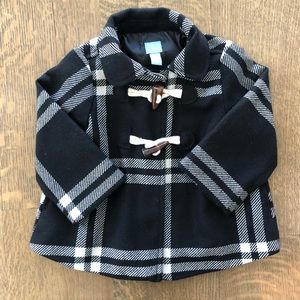 18-24 month girls baby gap plaid pea coat